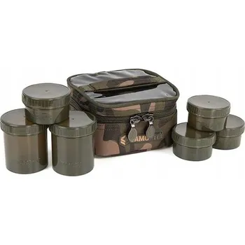 Rybářská taška / pouzdro se 6 nádobkami Fox Camolite 6 Pot Hookbait Case