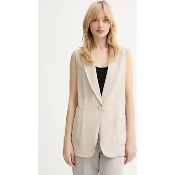 Pánská vesta Vesta Fracomina FY26SJ5012W83601 béžová 80X, vel. XL