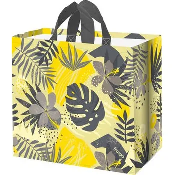 Taška lamino 36l Monstera šedé květy