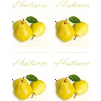 Samolepící etiketa Samolepicí etiketa, Hruškovice, 4 ks, obdélník