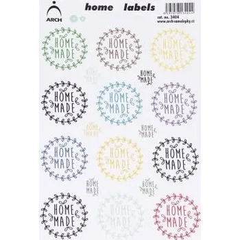 Nálepky Home made -Domácí výroba - barevné /3404