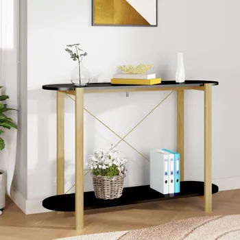 Konzolový stolek Konzolový stolek černý 110 x 38 x 75 cm kompozitní dřevo - 8720287103141