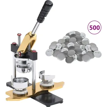 Dílenský lis Stroj na výrobu placek rotační 500 ks 44mm butonů se špendlíkem - 8720286091159