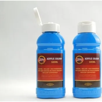 Výtvarná barva KOH-I-NOOR Barva akrylová 500ml cyan 0405