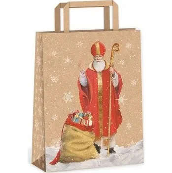 Dárková taška ARGUS Mikulášska dárková taška kraft 22x29x11cm 20291020