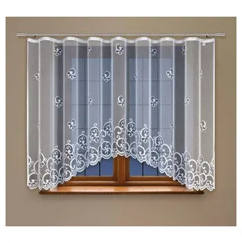 Záclona Dekorační žakárová záclona s řasící páskou ELIANA 180 bílá 300x180 cm MyBestHome
