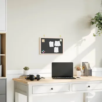 Magnetická kreslící tabulka Křídová tabule rámem masivního borovicového dřeva černá 40x30cm - 8721158392060