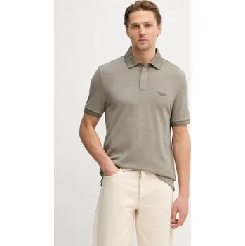 Polo tričko s příměsí vlny BOSS C-Prout 242_AM 50553789 zelená 91X, vel. XXL