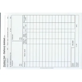 Doklad dodací list A5-daň. propis., /PT140/