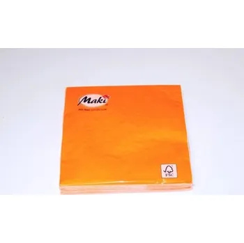 Papírový kapesník Ubrousky MAKI SLCO 000300 ORANŽOVÉ,33x33, 20ks [A]