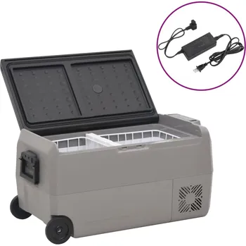 Chladicí box s kolečky a adaptérem černý a šedý 36 l PP a PE - 8720845736378