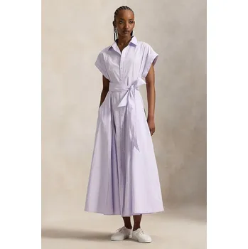 Oblečení a móda Bavlněné šaty Polo Ralph Lauren 211A96363 fialová 04X, vel. 40