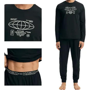 Pánské pyžamo Henderson pánské pyžamo 43469-99X Loger s dlouhým rukávem, velikost XXL