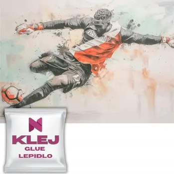 Fototapeta Fototapeta Fotbal Sport Fotbalista Tapeta pro kluka Akvarel 197x296