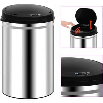 Odpadkový koš Odpadkový koš s automatickým senzorem 30 l nerezová ocel - 8720286043998
