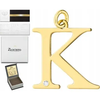 Přívěsek ZLATÝ PŘÍVĚSEK MALÉ PÍSMENO K S BRILIANTEM 585