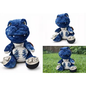 plyšák Plyšový modro-černo-zlatý dinosaurus plyšový mazlíček přítulníček 20 cm