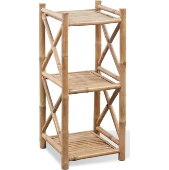 regál Čtvercový bambusový regál se 3 poličkami - 8718475954170