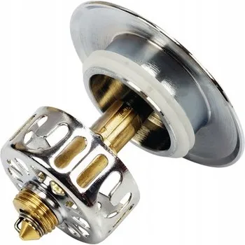 Sifon Zátka s přepadem klik-klak kulatý Instadrain stříbrná