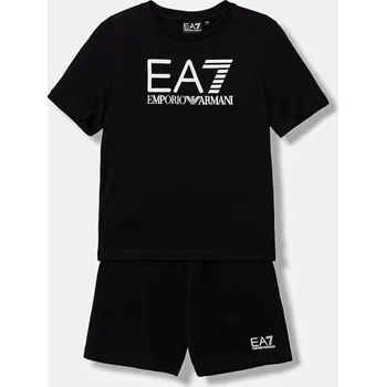 Dětská bavlněná souprava EA7 Emporio Armani 7B000302.AF10375 černá 99X, vel. 140