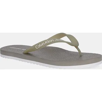 Dámské žabky Žabky Calvin Klein Jeans THONG+ TPU YM0YM01265 zelená 91X, EUR 41