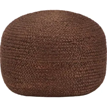 Taburet Ručně vyrobený sedací puf hnědý 40 x 45 cm juta - 8718475735281