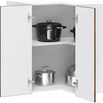 Kuchyňská skříňka Kuchyňská nástěnná rohová skříňka "Lucca" kouřový dub kompozit - 8721158422088