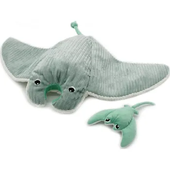 plyšák PTIPOTOS Plyšový rejnok Mentalou mátový - máma s miminkem