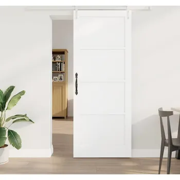Interiérové dveře vidaXL Posuvné dveře ORKDAL Bílá 83 x 211 cm Masivní borové dřevo [3333703]