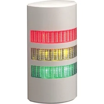 Zabezpečovací technika PATLITE HalbsĂ¤ule WEP-302FB-RYG Wandm. Buz LED R-Y-G weiss