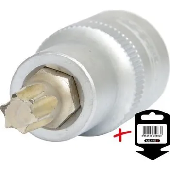 Gola hlavice KS Tools Nástrčný ořech s bitem 1/2", profil Torx, T45 Věšák 911.1366-E