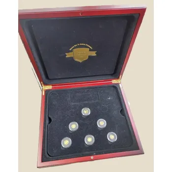 Nejmenší mince světa – sada 6 zlatých mincí 3g ryzost 999 3 g