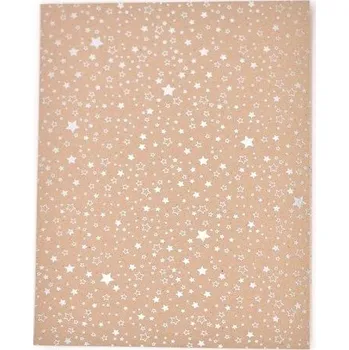Karton natur A4, hvězdičky stříbrné, 220 g