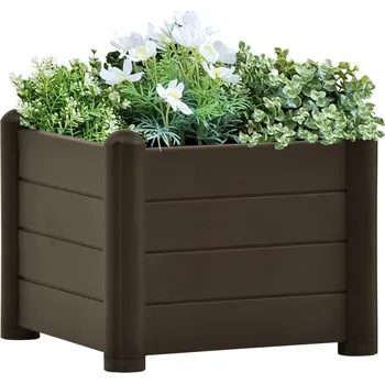 Truhlík Vyvýšený záhon PP mocha 43 x 43 x 35 cm - 8720286193990