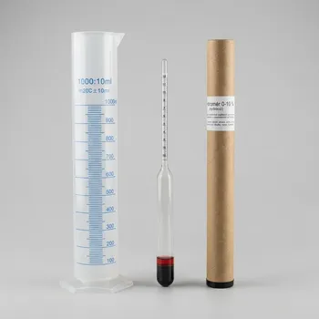 Kuchyňský teploměr Cukroměr 0-10% (bez teploměru) + Odměrný válec 1000ml (plastový)