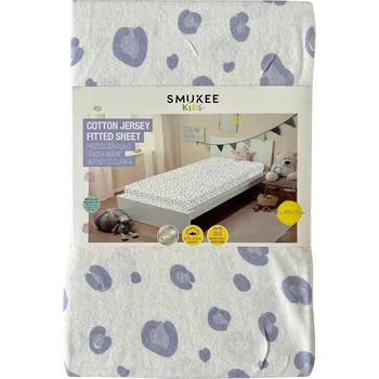 Prostěradlo Carbotex prostěradlo bavlněné jersey s gumou 90x200 bílé se vzorky