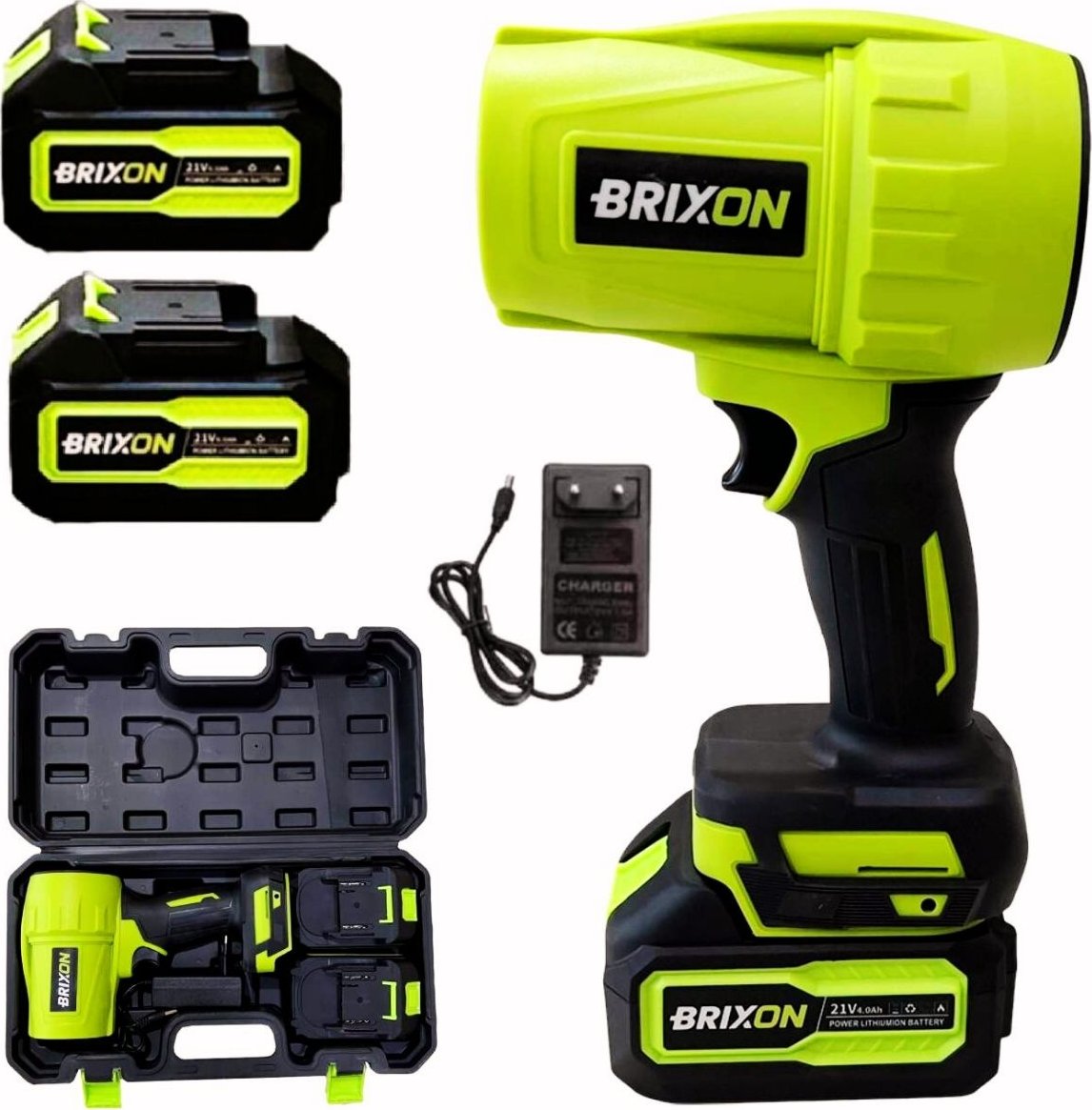 Brixon AKU Výkonný mini fukar + Náhradní baterie (2ks, 4Ah)