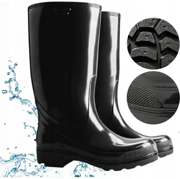 Pracovní obuv Pánské holínky , černé, POLSKÉ , VODĚODOLNÉ, lehké 46