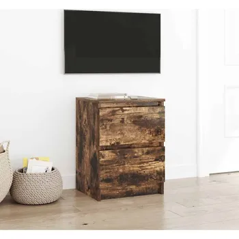 Televizní stolek TV skříňka kouřový dub 40x35x54 cm kompozitní dřevo - 8721158706928
