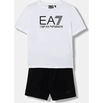 Dětská bavlněná souprava EA7 Emporio Armani 7B000302.AF10375 bílá 00X, vel. 128