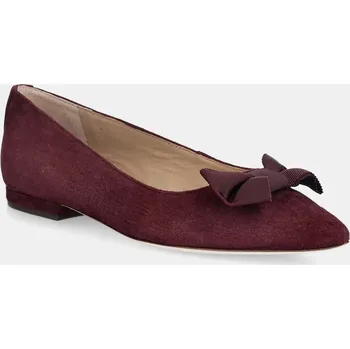 Dámské baleríny Semišové baleríny Lauren Ralph Lauren Londyn Bow 802955323004.600 červená 92X, EUR 38