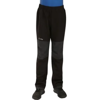 Chlapecké kalhoty Dětské softshellové outdoorové kalhoty KILPI RIZO 134 Černá, Bílá