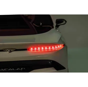 Dětské elektrovozidlo Beneo Elektrické autíčko Bentley Bacalar 12V, bílé, Dveře otevírající se nahoru, 2.4 GHz dálkové ovládání, LED světla, USB/Aux Vstup, Odpružení, Lithiová baterie, 2 X 25W motor, ORIGINÁL licence
