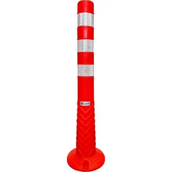 Plotový sloupek Flomat Oranžový plastový elastický parkovací sloupek - 7,5 x 75 cm