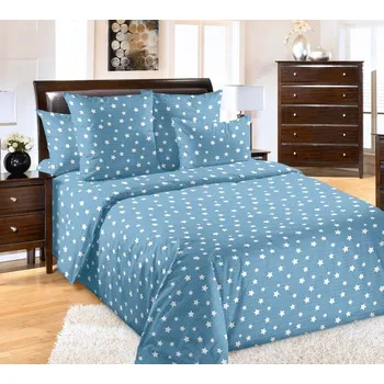 Povlečení Bavlněné povlečení Hvězdy tyrkys 140x200, 70x90 cm