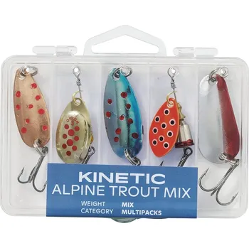 Umělá nástraha Kinetic Set Třpytek Alpine Trout Mix 5 ks
