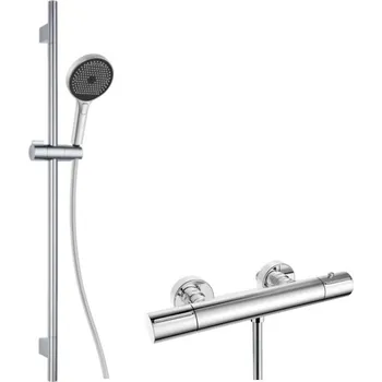 Sprchový set Kielle - Oudee Sprchový set s termostatickou baterií, tyčí, hadicí a sprchovou hlavicí, chrom 20602SNT30