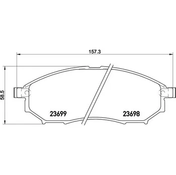 Brzdová destička Sada brzdových destiček, kotoučová brzda BREMBO P 56 094
