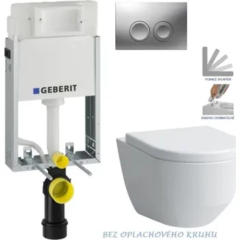 WC sada GEBERIT KOMBIFIXBasic vč. matného tlačítka DELTA 25 + WC LAUFEN PRO RIMLESS + SEDÁTKO 110.100.00.1 21MA LP1