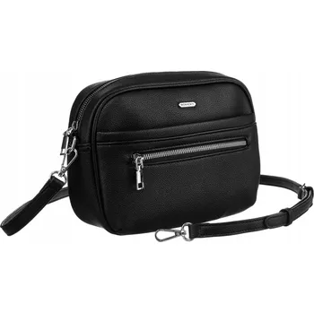 Kabelka Dámská ekologická kožená messenger taška Barva: Černá